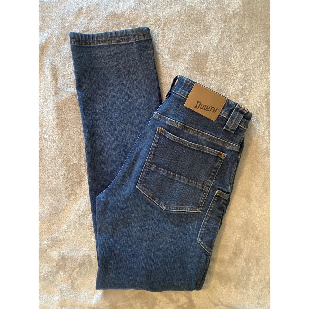 Duluth Trading Co Jeans 32x34 Blue Ballroom Double Flex Standard Stretch Work